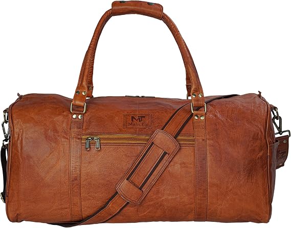 MaheTri Mens Travel Overnight Belgium Weekender Bag Leather Travel Duffel Bag For Men Vintage Leather Duffle Bag For Women Carry On Travel Holdall | Ideal for gifts | Gift for him