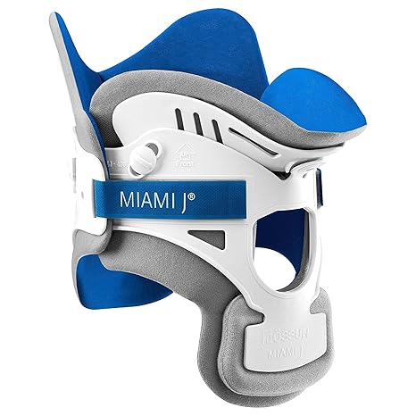 Miami J Cervical Collar - Neck Brace for Restricting Cervical Motion-Nerve & Post-Surgery Relief , Neck Pain Relief, Decompression & Support - Rigid Posture Corrector & Stretcher for Whiplash (MJ-250 / X-Small)