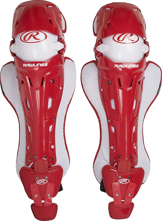Rawlings Rawlings | MACH Catcher's Leg Guards | Baseball | NOCSAE Certified | Adult & Intermediate Sizing | Multiple Colors