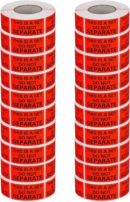 This is a Set Do Not Separate Labels 1in. X 2in. - 500Roll, Red Orange, 20 Rolls - Total 10,000 Labels