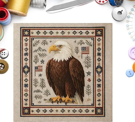 Cross Stitching Kits for Adults Hummingbird Stitching Kit with Floral | Home Embroidery Supplies for Beginners Hobby Crafting Holiday Home Family