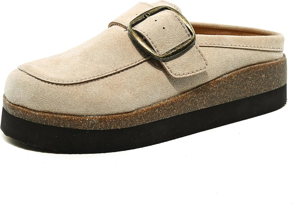 Flexwin Platform Clogs for Women, Mules Arch Support, Comfortable, Supportive Casual Shoes for Women