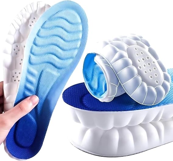 Cloud Step Insoles, 4D Cloud Technology Insole - Super Soft Comfort Insoles, Soft Foot Protection Cloud Feeling Insole, U-Shape Memory Foam Insoles Plantar Fasciitis with Arch Support (Medium 41-42)