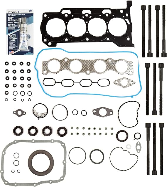 MA-9761261916 Full Gasket Set Head Bolts Compatible With/For 10-13 Lexus CT200H Toyota Prius 1.8 2ZRFXE