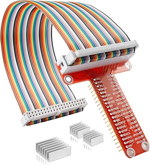 Smraza GPIO Breakout Cable for Raspberry pi (with heatsinks)