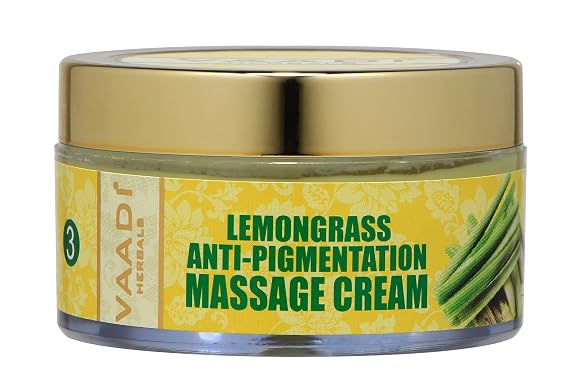 Vaadi Herbals Massage Cream - All Natural Herbal Cream - 50 Grams - (Lemongrass Anti Pigmentation Massage Cream)
