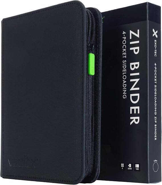 Vault X 4 Pocket Zip Trading Card Binder 160 Cards Exo-Tec (Black)