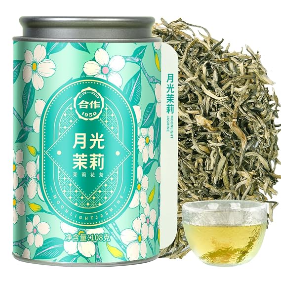 CO-OP 1950 Jasmine Green Tea Loose Leaf, 108g, Rich in Antioxidants
