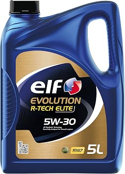 ELF Evolution R-Tech Elite 5W30 Engine Oil - ACEA C2/C3, API SP - Approved by MB-226.52, RENAULT, RENAULT RN17 - Low SAPS Fuel Economy Formula Synthetic High Performance Motor Oil - 5L