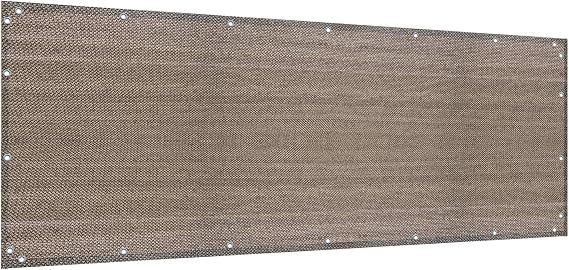 Elegant Privacy Screen for Backyard Fence, Pool, Deck, Patio, Balcony and Outdoor Paneling - Include Zip Ties (2 x 10 FT, Walnut)