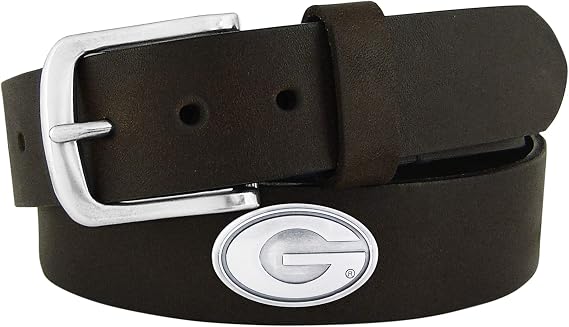 ZEP-PRO NCAA boys Ncaa Georgia Bulldogs Zep-pro Children's Leather Concho Belt, Brown