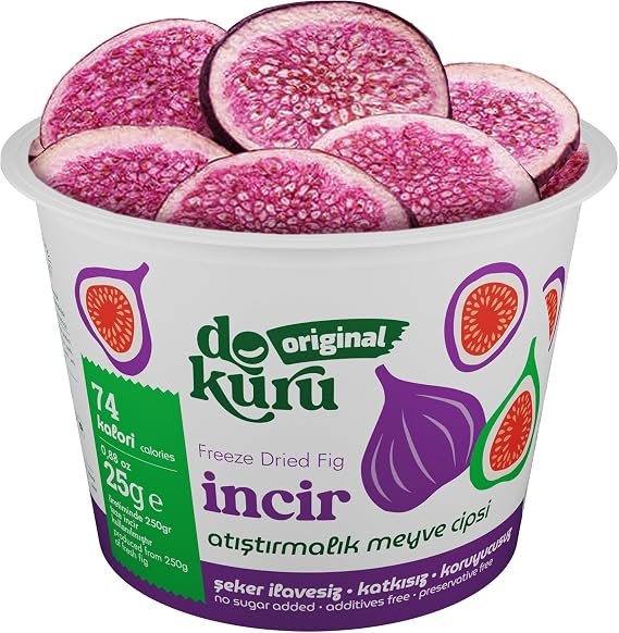 Dokuru Original İncir Atıştırmalık Meyve Cipsi - Dondurularak Kurutulmuş İncir - 25 gr