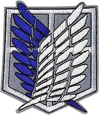 Wings of Freedom Symbol Survey Corps Scout Regiment Iron on Embroidered Clothes Patch for Clothings Badges Jeans Bags Hats Jackets Shirts