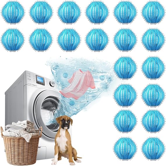 20Pcs Pet Hair Remover for Laundry, 1.4 inch Mini Ball Lint Traps