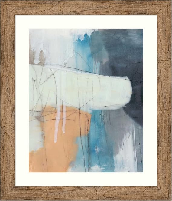 Amanti Art Framed Wall Art Print 28x24 Wax Falls I by Jennifer Goldberger, Abstract Wall Art, Modern Contemporary Decor, Medium Poster Painting Artwork for Living Room, Bedroom, Bathroom, Kitchen,