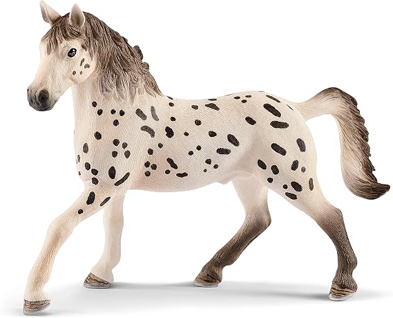 Schleich Horse Club - Knapstrupper Spotted Horse Figurine for Girls and Boys - Collectibible Stallion Toy for Kids Ages 5+