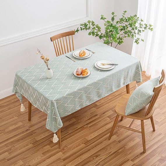 Rectangular Tablecloth, Small Fresh Tablecloth, Tassel Ins Student Desk Rectangular Coffee Table Cloth Pad Tablecloth Protective Cover, Kitchen Picnic Outdoor (C 60x60cm)