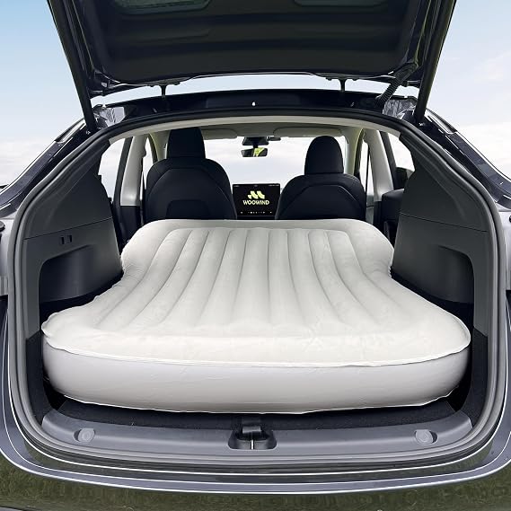 Woowind Inflating Air Mattress Compatible withTesla Model Y Self (20202025, Juniper) 2-Person Car Camping Inflatable Bed for Trunk/Back Seat Folded,