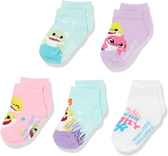 Nickelodeon Baby Shark 5 Pack Shorty Socks