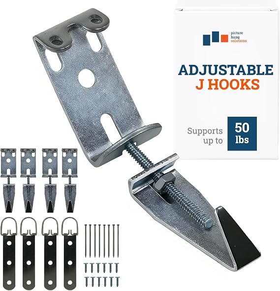 PHS Mirror Hanging Kit, Holds 100 lb, Hangers, Clips & Leveling Hardware | Heavy-duty mounting hardware, for framed & frameless mirrors, secure & level installation
