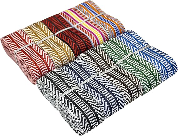 Assorted Jacquard Cotton Webbing 1.5" x 20yd for Bag Straps