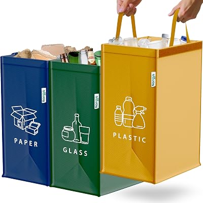 Pack of 3 Recycling Bags, 40L