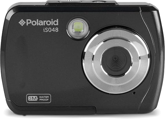 Polaroid IS048 Digital Camera - Small Lightweight Waterproof Instant Sharing 16 MP Digital Portable Handheld Action Camera (Black)
