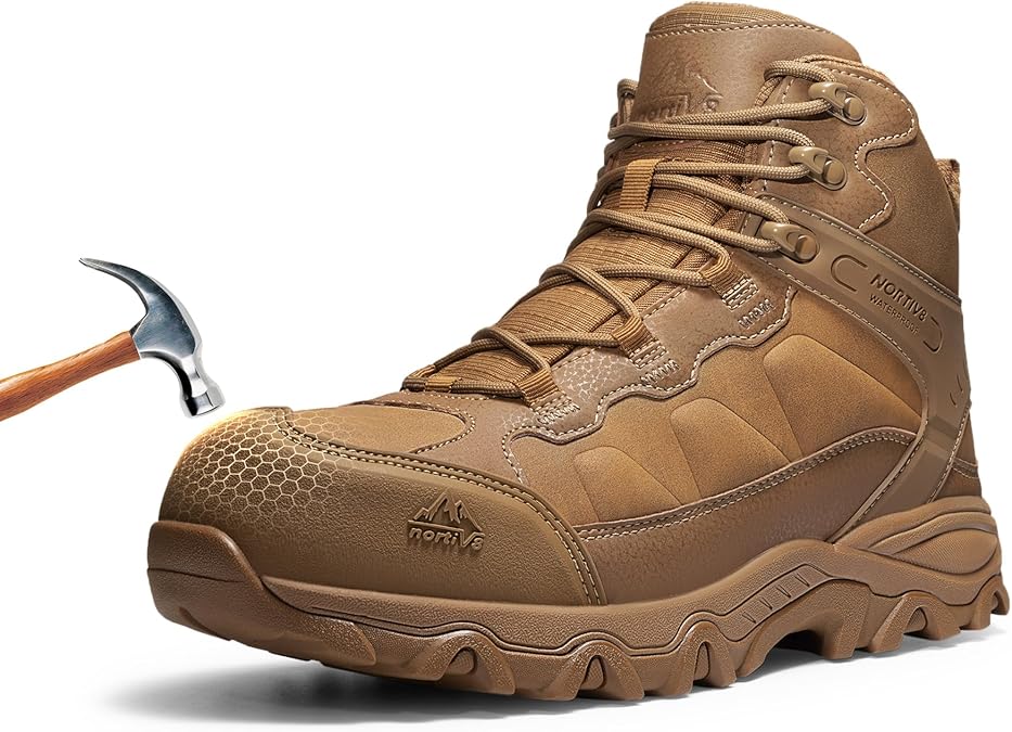 NORTIV 8 Men's Waterproof Steel Toe Work Boots