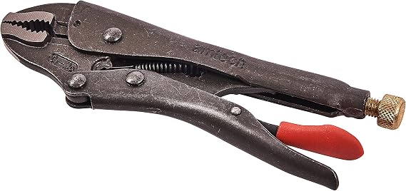 Amtech 180 mm (7 in) Curved Jaw Locking Pliers, Chrome Molybdenum Steel, Hardened Wire Cutter, Quick Release