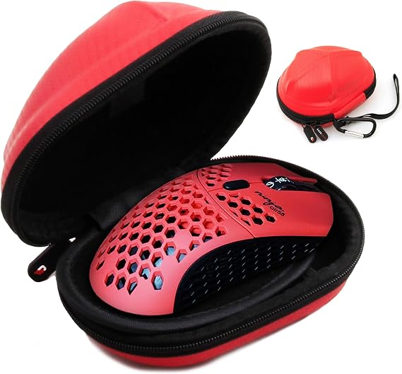 CASEMATIX Esports Mouse Case for Gaming Mice - Compatible with Logitech G Pro, G502, G600, G602, G903 / Razer Mamba, DeathAdder Elite, Naga Trinity, Viper/Corsair Harpoon, M65 & More Mice! Red Color
