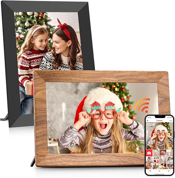 2 Pack-Frameo 10.1 Inch WiFi Digital Picture Frame with 32GB Memory, 1280 x 800 IPS Touch Screen Smart Electronic Photo Frame