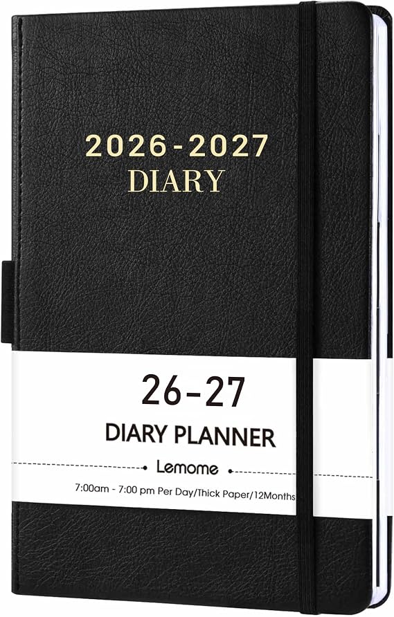 Daily Planner 2026-2027 - Diary 2026-2027, Appointment Book with Tabs | July 2026 to June 2027, 5.75" x 8.25", Pen Loop, Bookmarks, Inner Pocket