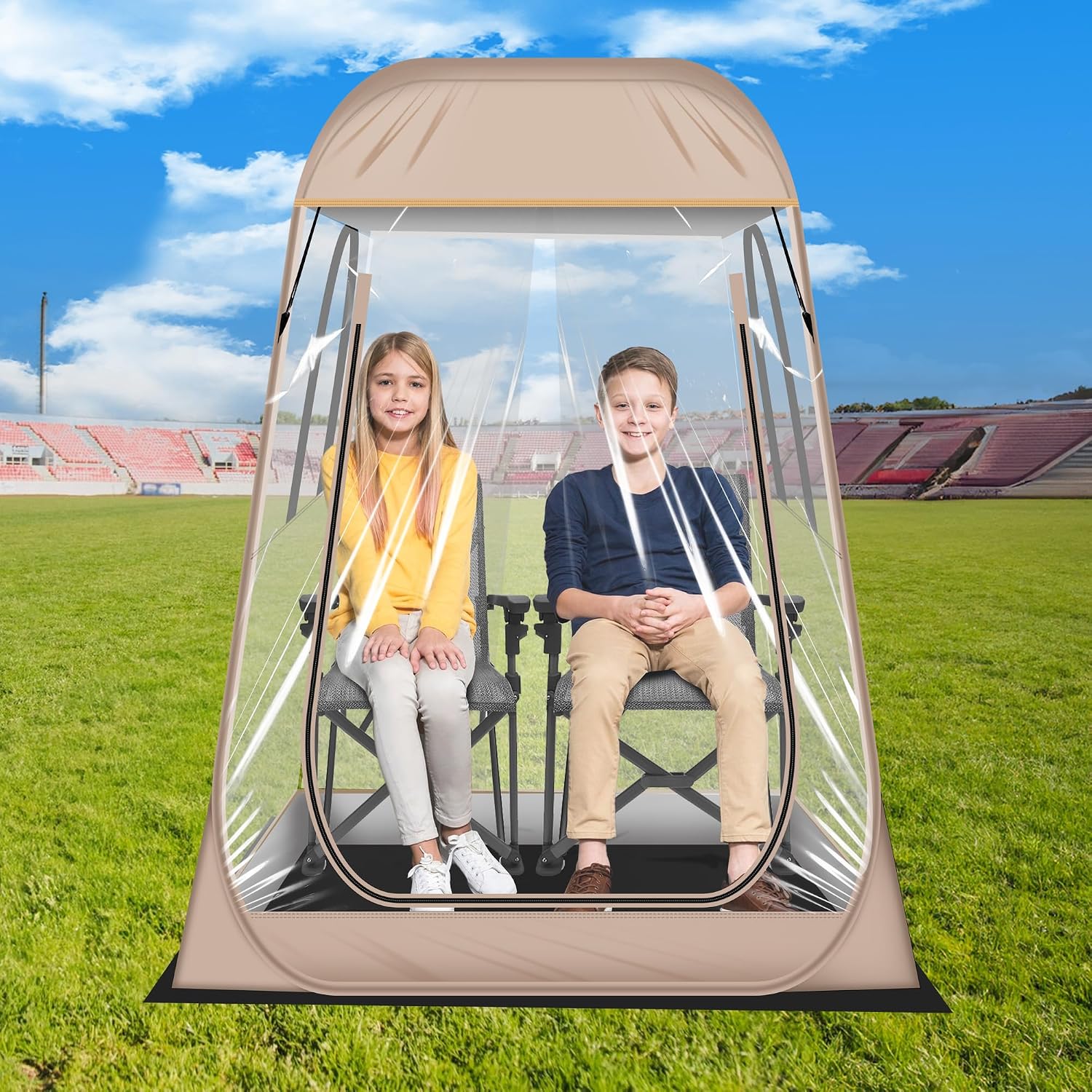 FOCHIER F Sports Tent Instant Pop Up Tent Shelter 62 x 50 x 50 Bubble Tent 2 Person with Top Cover and Floor Mat Portable Carrying Bag for Outdoor Camping Fishing Cheering Parades