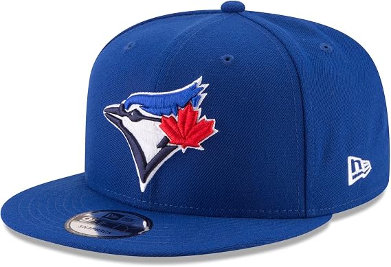 New Era Unisex-Adult MLB 9Fifty Team Color Primary Logo Adjustable Snapback Hat Cap One Size Fits All - Toronto Blue Jays Blue