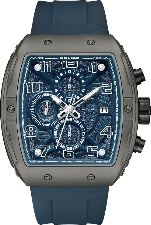 Police Men's Chronograph Watch with Silicone Strap