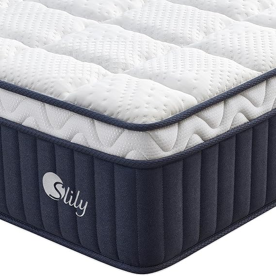 12 Inch Double Mattresses for Back Pain, 4ft 6 Hybrid Mattress with Supportive & Comfortable, 7-Zone Pocket Sprung Memory Foam Cooling Bed Mattress, 30cm Deep Medium Firm 135 X 190cm