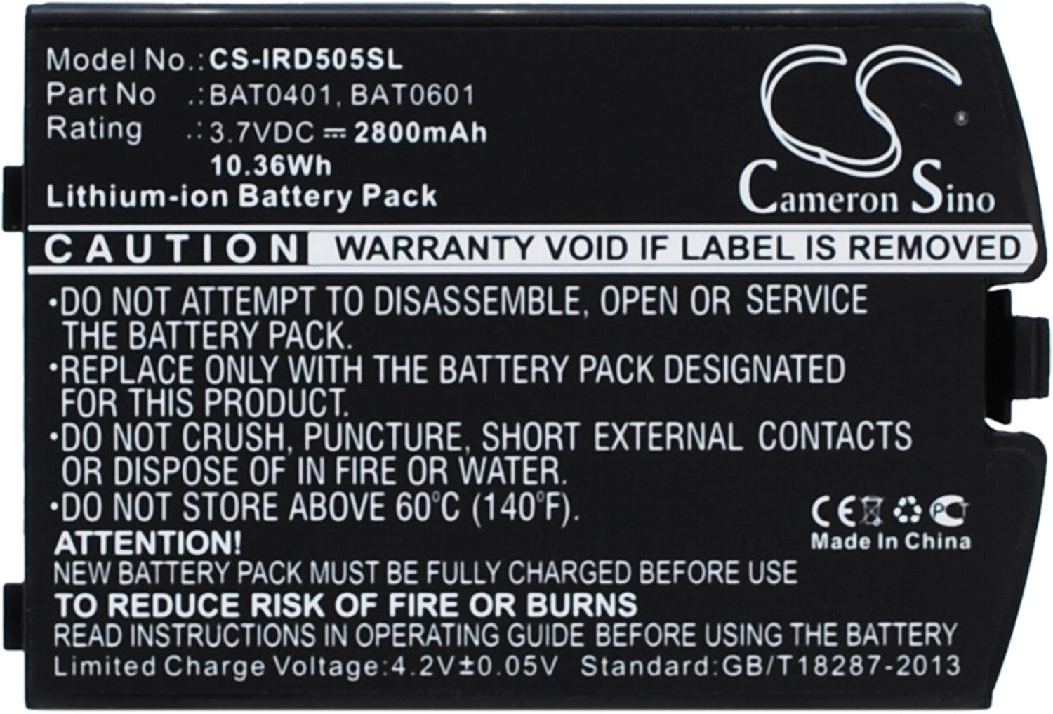 FITHOOD Battery Replacement for Iridium 9505A Part NO BAT0401, BAT0601, BAT0602