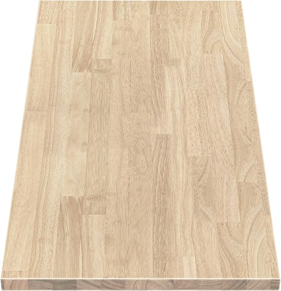 ARIEL Hevea Unfinished Butcher Block Countertop 48" L x 25" W x 1.5" Th