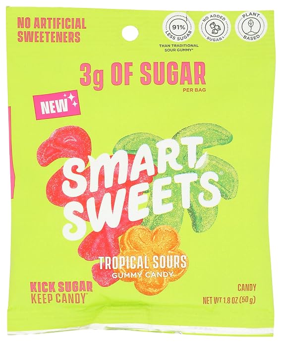 Smart Sweets, Gummies Tropical Sours, 1.8 Ounce