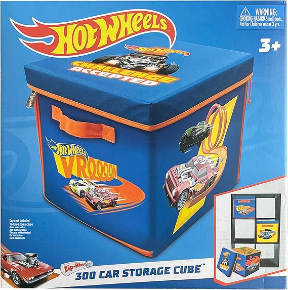 Tara Toy ZipBin 300 Car Storage Cube & Playmat - Holds 300 Cars, Durable Toy Organizer for Kids Age 3, Playmat and Storage Solution