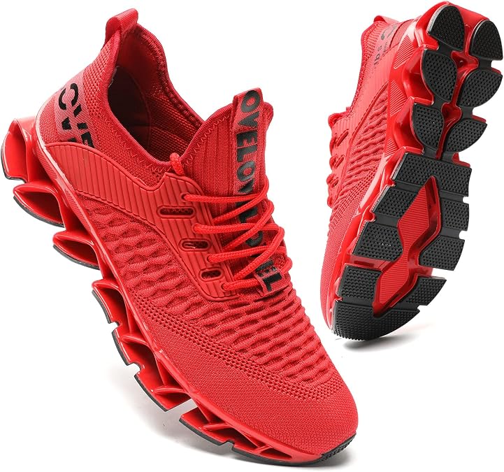 Men's Running Shoes Blade Tennis Walking Fashion Sneakers Breathable Non Slip Gym Sports Work Trainers