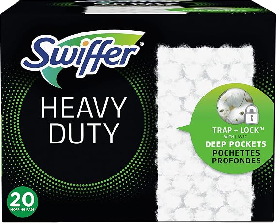 Swiffer Sweeper Heavy Duty Multi-Surface Dry Cloth Refills for Floor Sweeping & Cleaning, 20Count