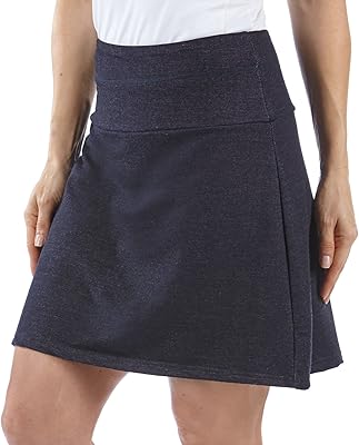 Teez-Her Womens Tummy Control Low Waist Skort, Denim, Medium