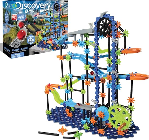 Discovery #MINDBLOWN 321-Piece Marble Run Construction and Building Kit for Kids