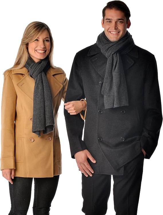 Cashmere Boutique 100% Cashmere Unisex Knitted Scarf - 3 Colors, 18"x72"
