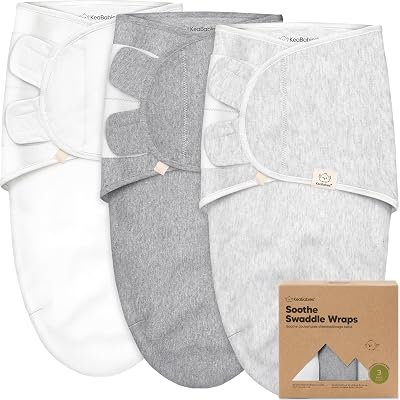 3-Pack Organic Baby Swaddle Sleep Sacks - Swaddles for Newborns, Infant 0-3 Months, Baby Girls, Boys, Soft & Snug Newborn Sleep Sack, Nursery Swaddling Blankets Cloud, OS