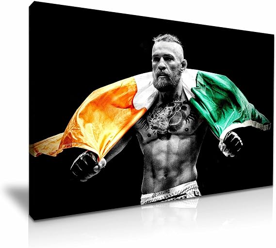 Conor McGregor Irish Martial Art Canvas Print - For UFC Boxing Fans Modern Home Gym Hotel Office Pub Decoration (M: 60cm x 40cm)