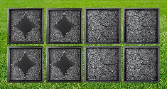 4 pcs Plastic Molds Concrete Set Patio Paving Mold & 4 Beautiful Plastic Molds Concrete Set Patio Paving Mold 4 pcs