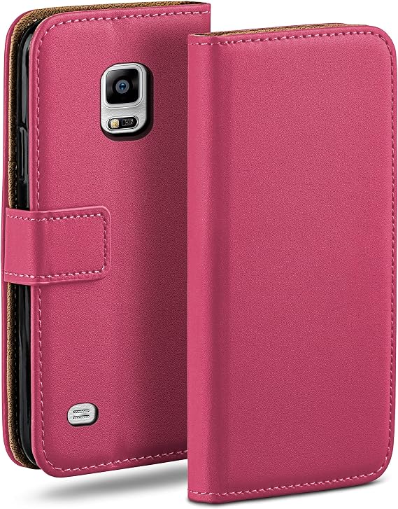 OneFlow PREMIUM - Book-Style case in a wallet design with stand function - for Samsung Galaxy Note 4 - BERRY-FUCHSIA