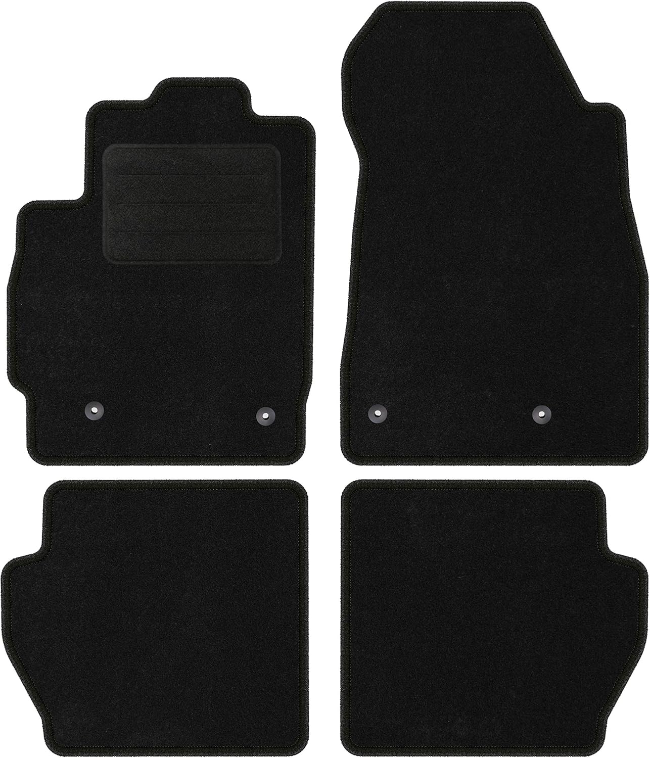 Texas Textile Floor Mats for Mazda 2 II Year of Manufacture 2007-2014 Basic